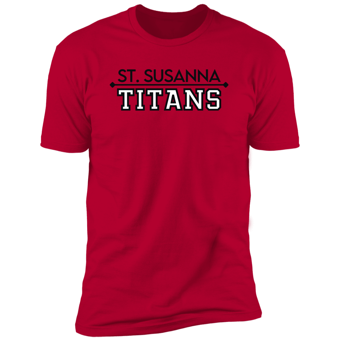 St. Susanna Titans (black/white) Unisex Premium Short Sleeve T-Shirt
