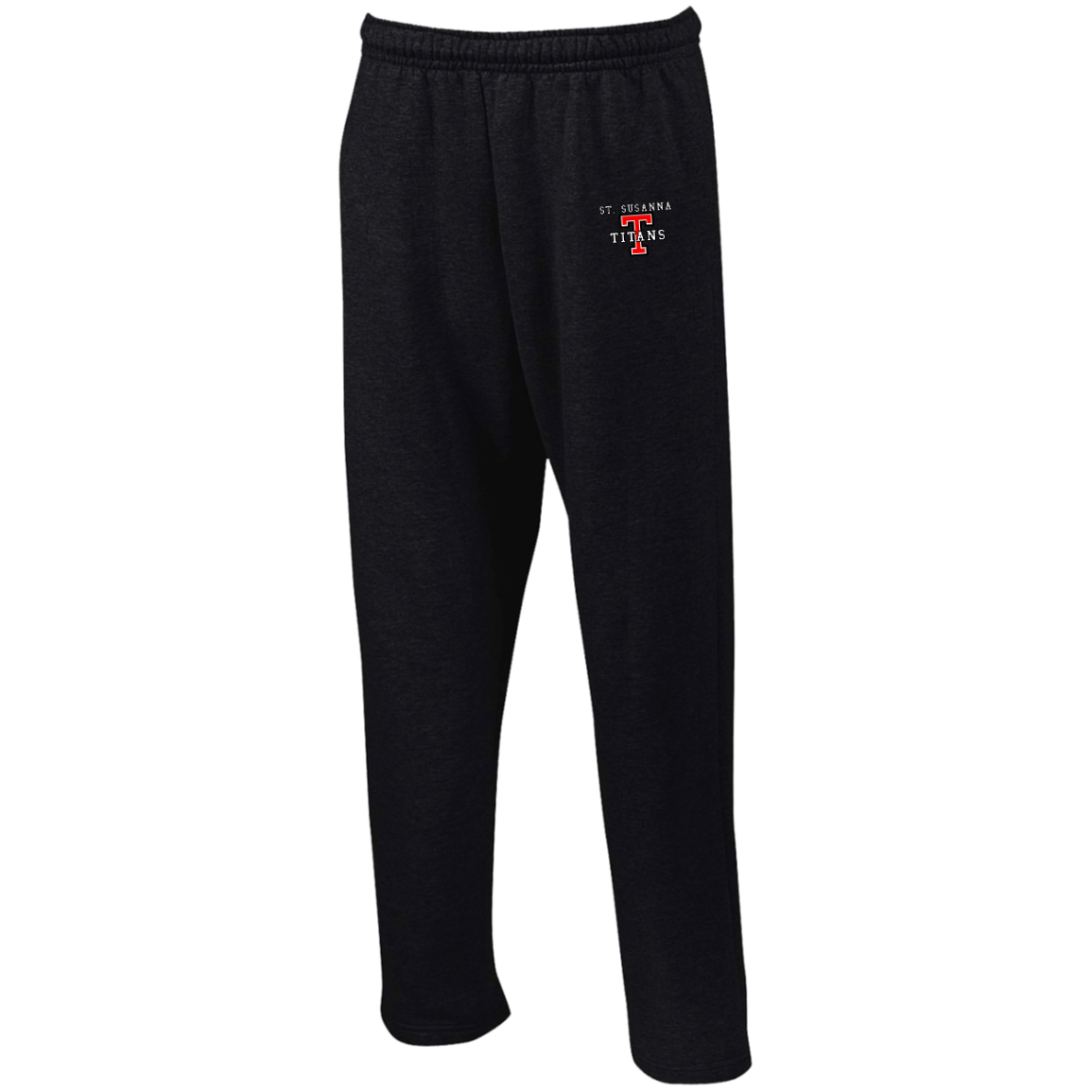 St. Susanna Titans T Logo Men's Open Bottom Sweatpants with Pockets