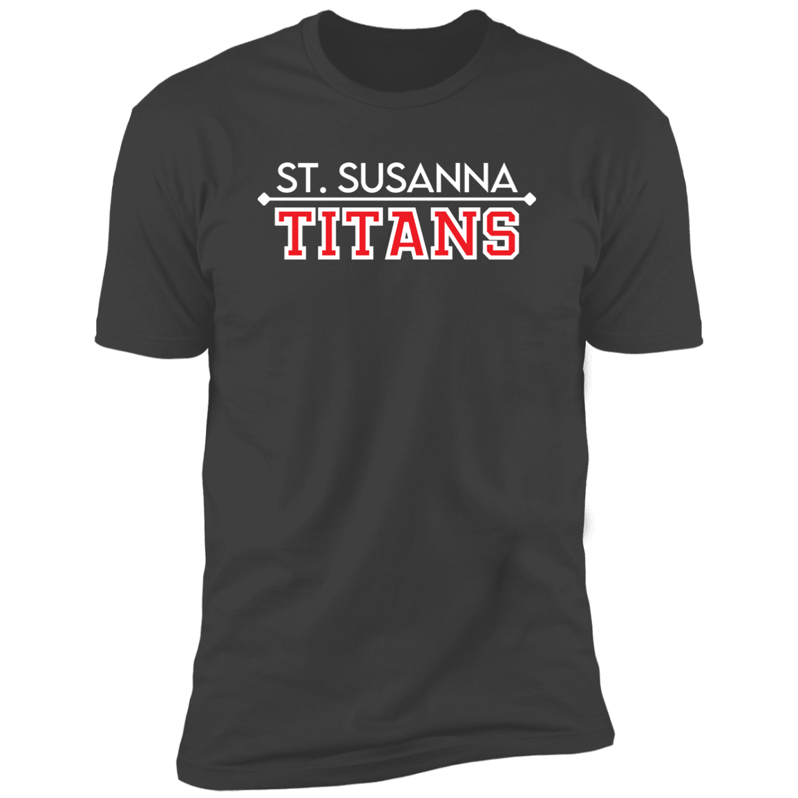 St. Susanna Titans (white/red) Unisex Premium Short Sleeve T-Shirt