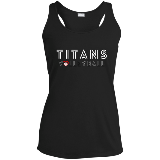 Titans Volleyball Heart Ladies' Performance Racerback Tank