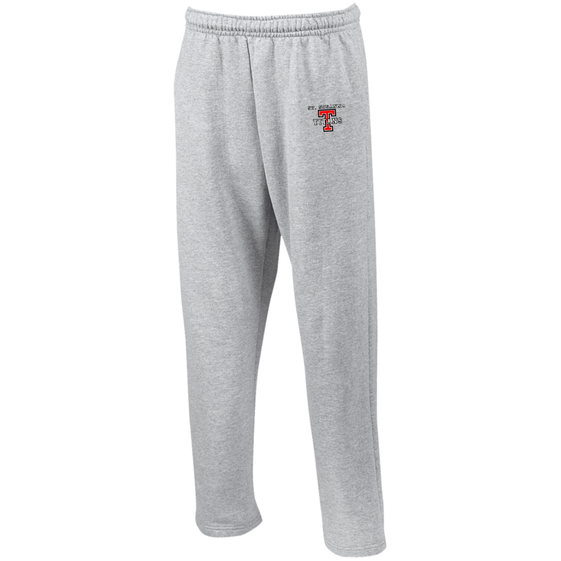 St. Susanna Titans T Logo Men's Open Bottom Sweatpants with Pockets