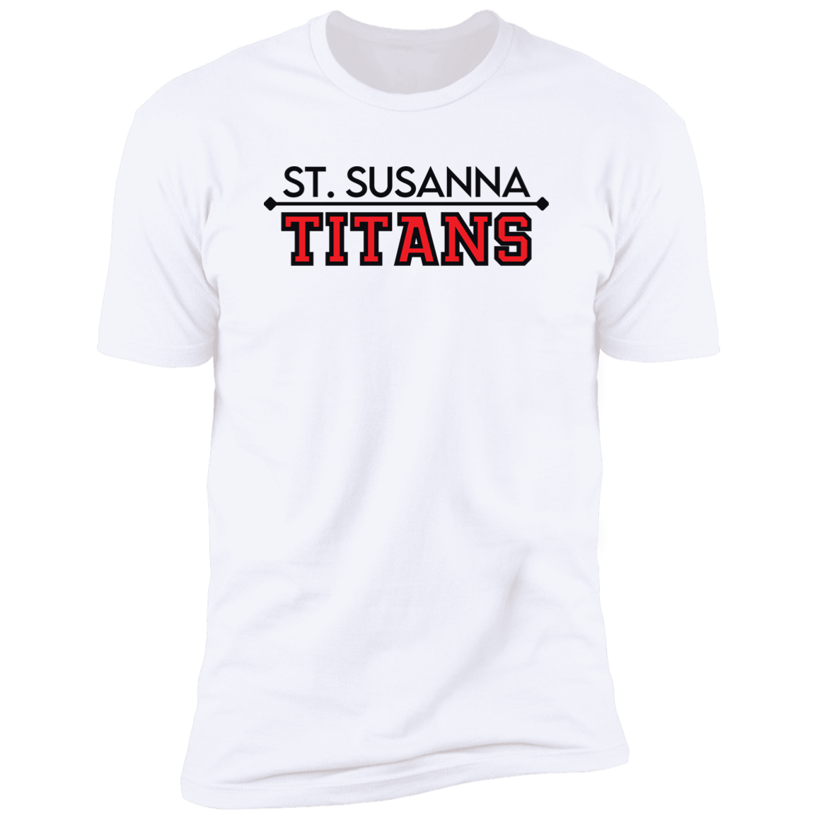 St. Susanna Titans (black/red) Unisex Premium Short Sleeve T-Shirt
