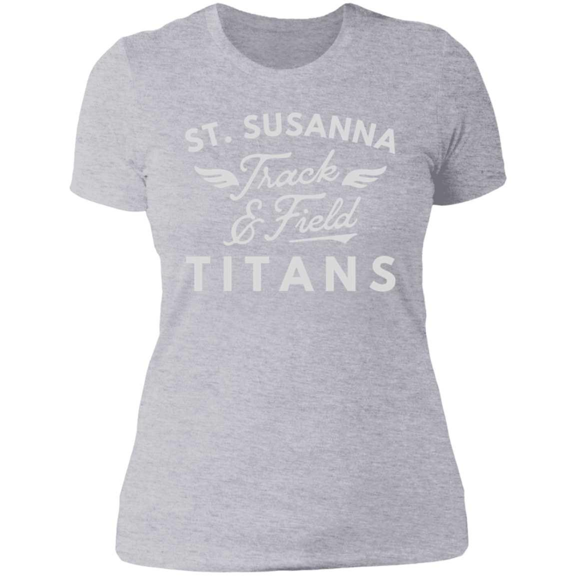 St. Susanna Titans Track and Field Wings Ladies' Boyfriend T-Shirt