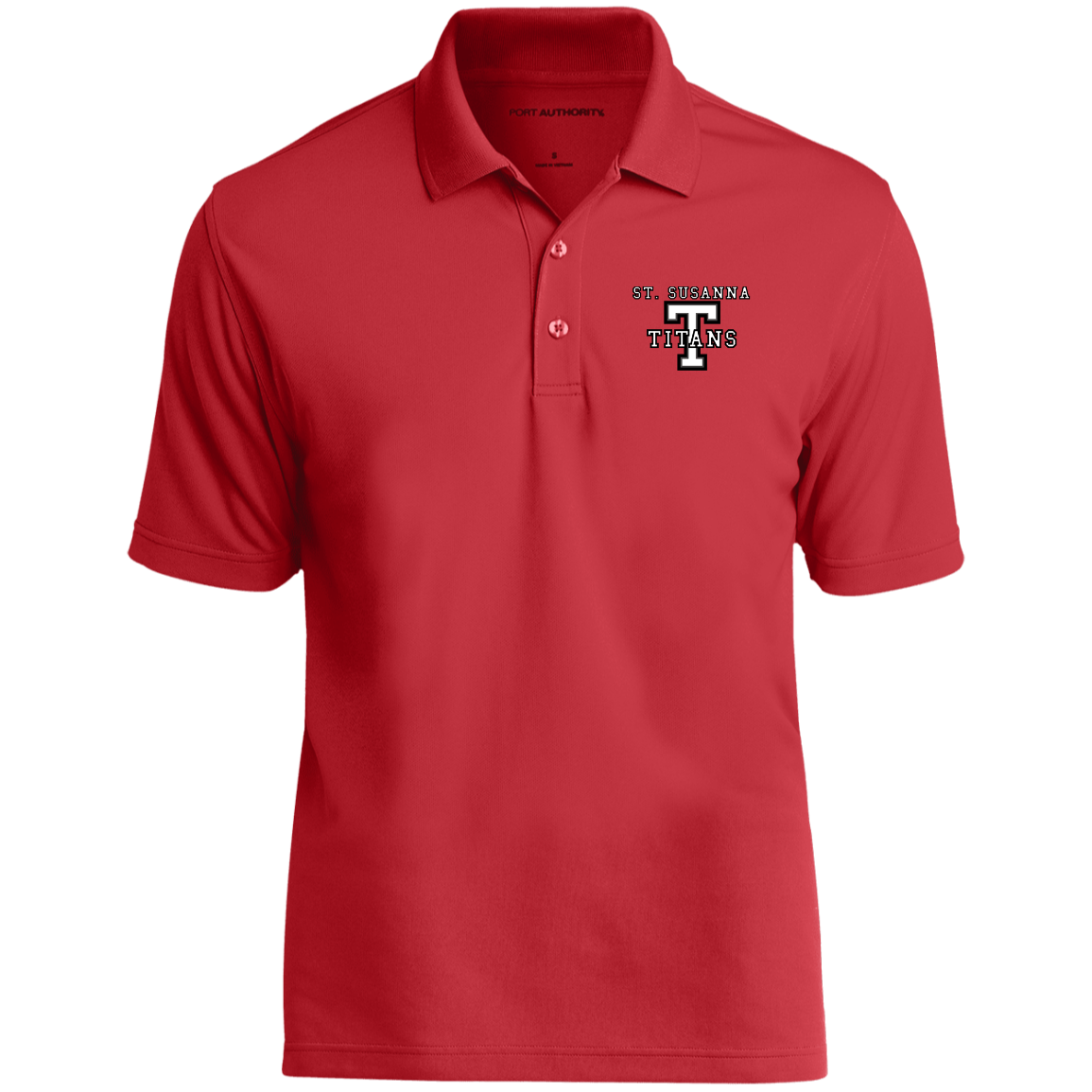 St. Susanna Titans T (Red) Dry Zone UV Micro-Mesh Polo