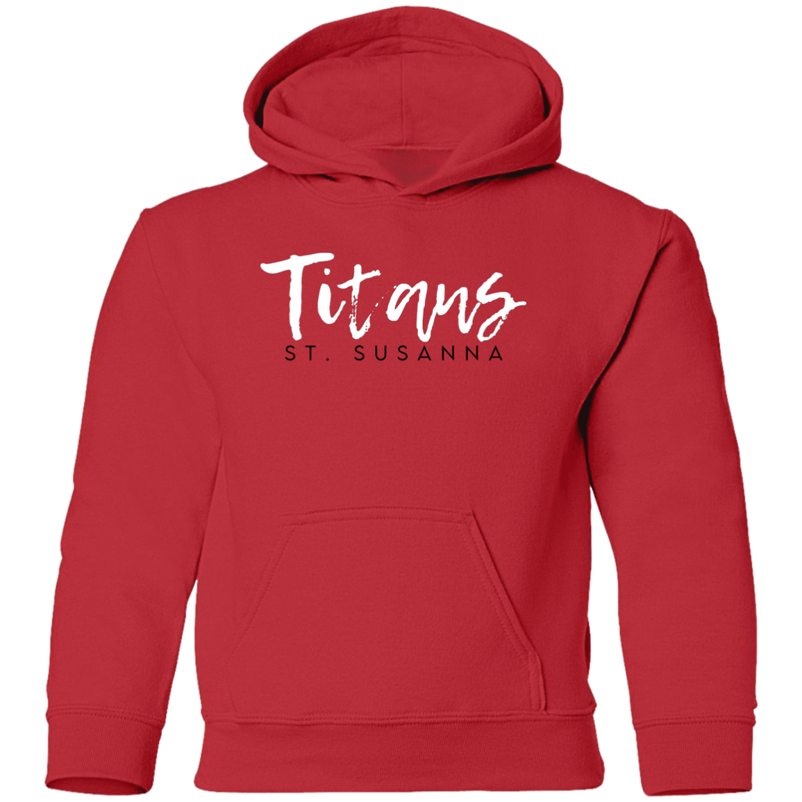 Titans Script St. Susanna (Red) Youth Pullover Hoodie
