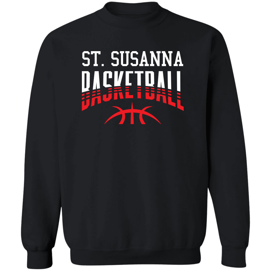 St. Susanna Basketball Fade Pullover Crewneck Sweatshirt