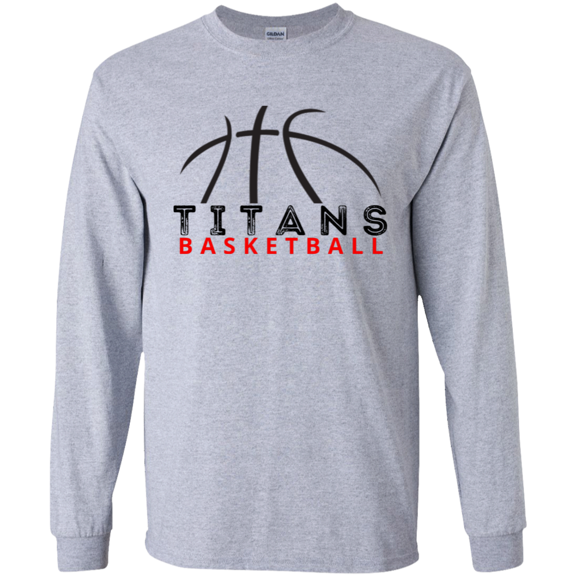 Boys Long Sleeve Basketball Graphic Tee