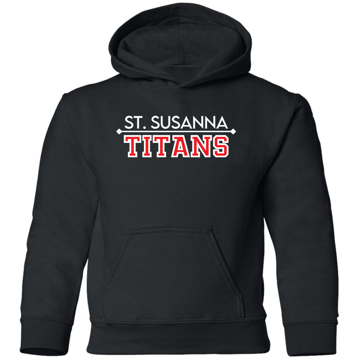 St. Susanna TITANS (Black and Gray) Kids' Pullover Hoodie