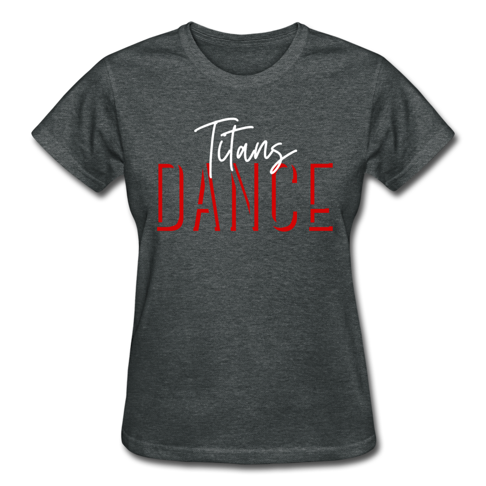 sPOD Titans Script Dance Ultra Cotton Ladies T-Shirt Deep Heather / S