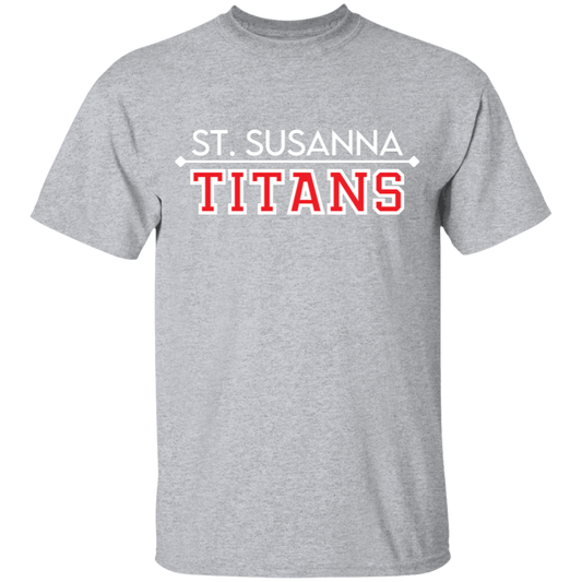 St. Susanna Titans (white/red) Youth Cotton T-Shirt