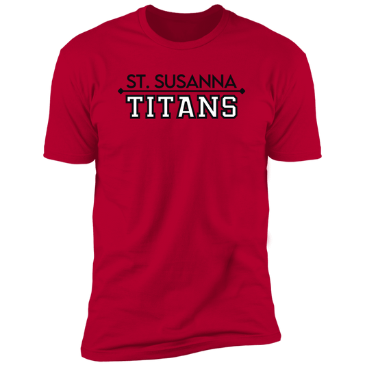 St. Susanna Titans (black/white) Unisex Premium Short Sleeve T-Shirt