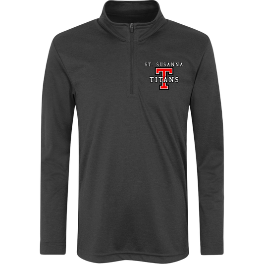 St. Susanna Titans T Logo Kids Heather Quarter Zip