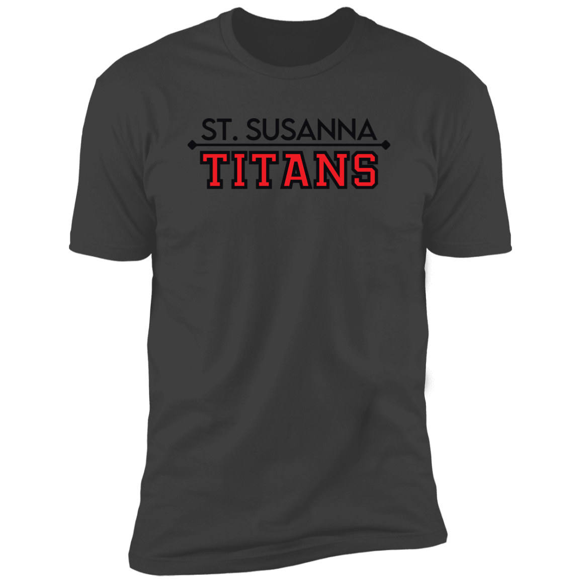 St. Susanna Titans (black/red) Unisex Premium Short Sleeve T-Shirt