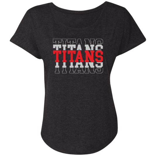 Titans Repeat Ladies' Triblend Dolman Sleeve