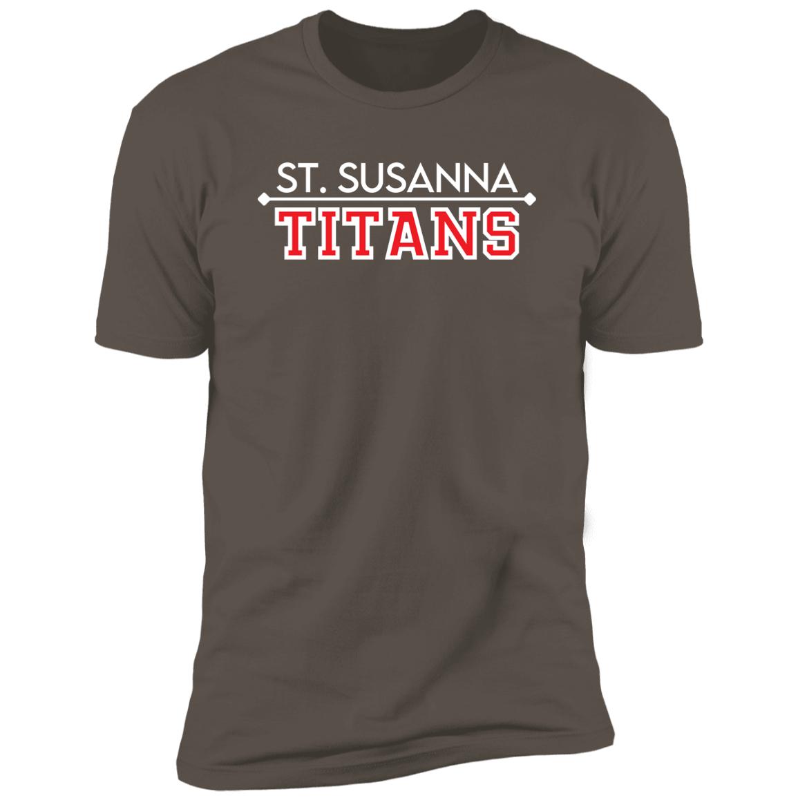 St. Susanna Titans (white/red) Unisex Premium Short Sleeve T-Shirt