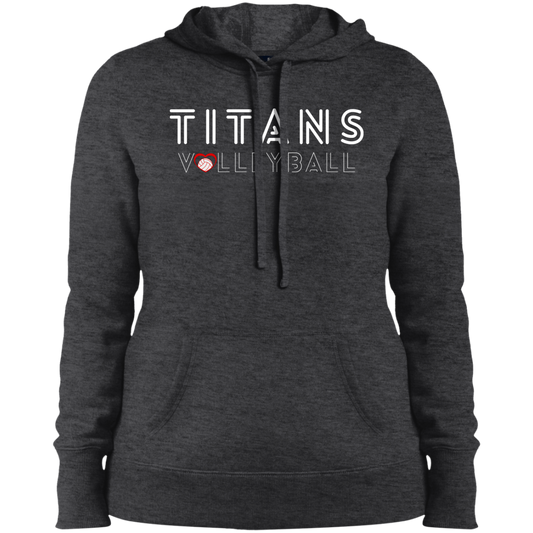 Titans Volleyball Heart Ladies' Pullover Hooded Sweatshirt