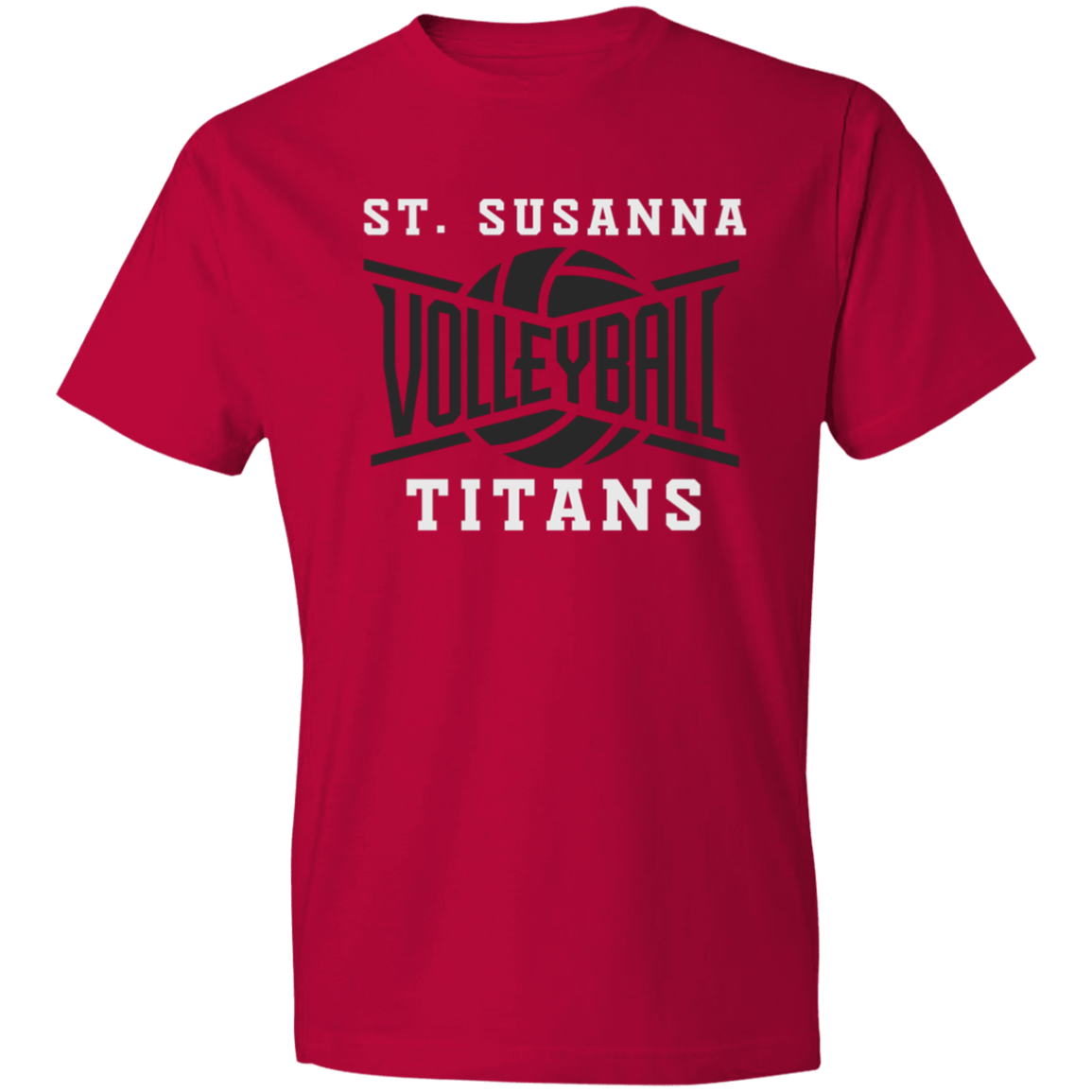 St. Susanna Titans Volleyball (Red) Lightweight T-Shirt 4.5 oz