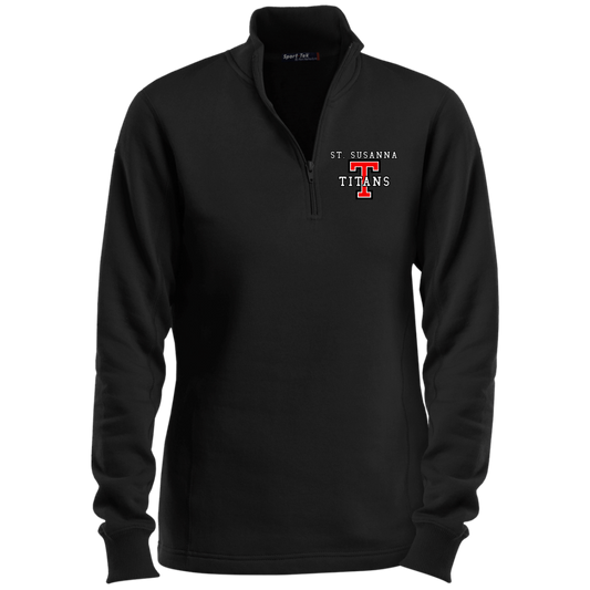 St. Susanna Titans T Ladies 1/4 Zip Sweatshirt