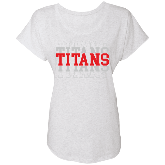 Titans Repeat Ladies' Triblend Dolman Sleeve