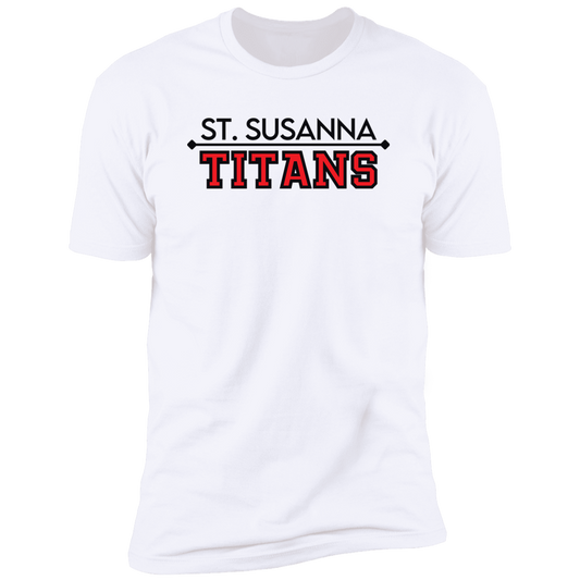 St. Susanna Titans (black/red) Unisex Premium Short Sleeve T-Shirt