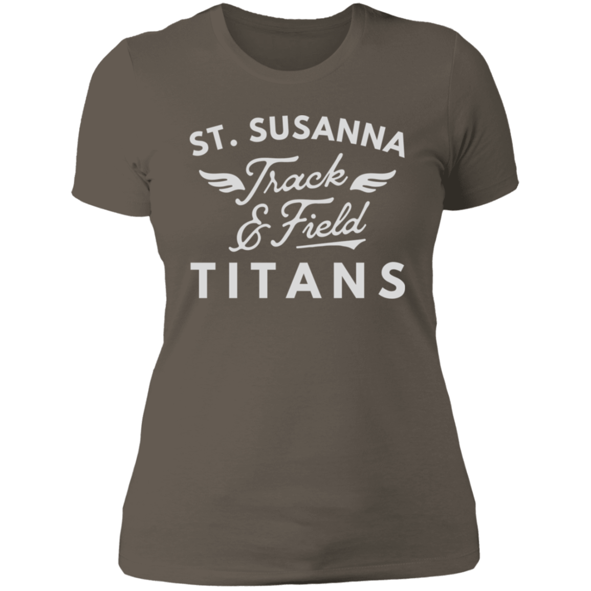 St. Susanna Titans Track and Field Wings Ladies' Boyfriend T-Shirt