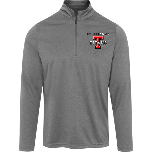 St. Susanna Titans Team 365 Men's Moisture Wicking Heather Quarter Zip