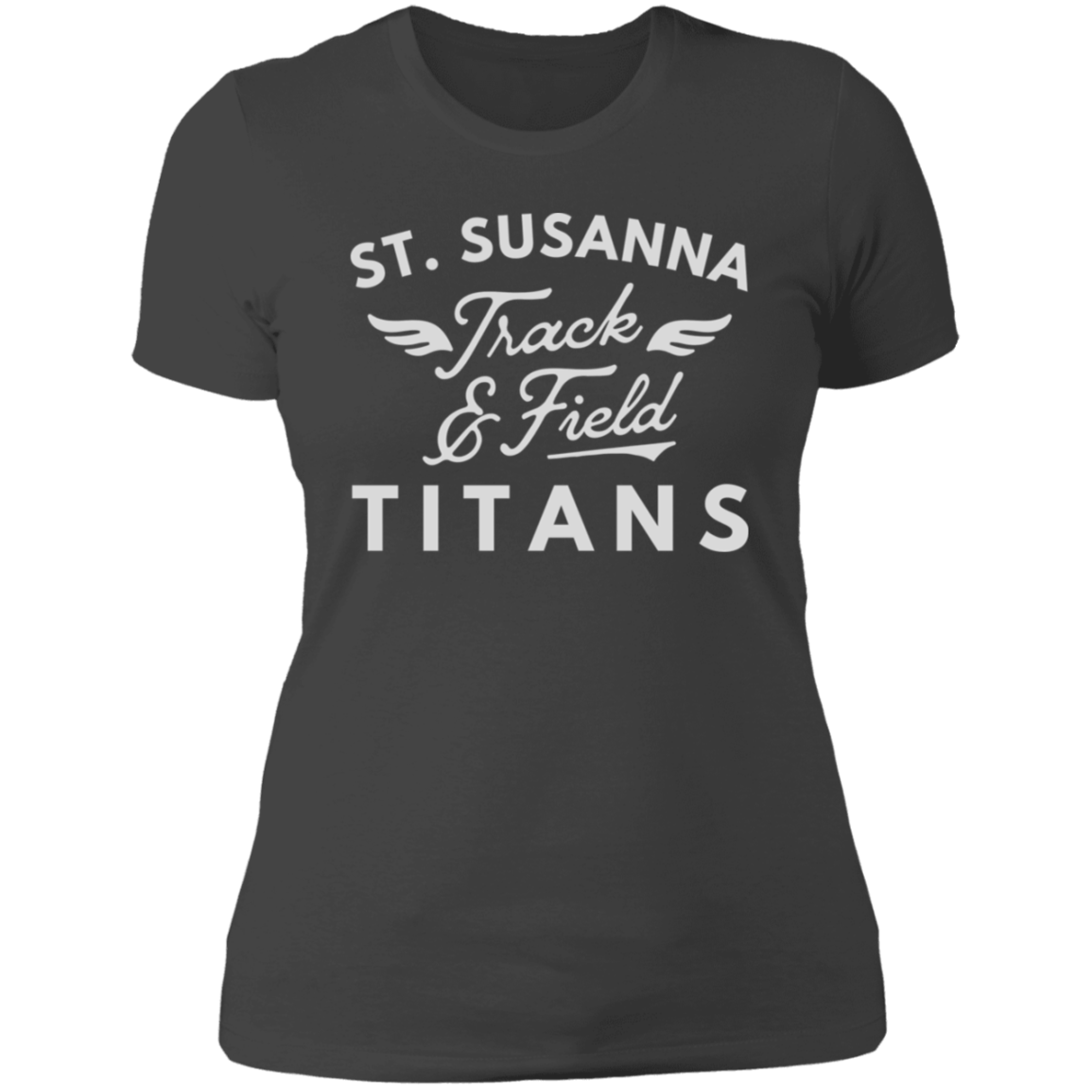 St. Susanna Titans Track and Field Wings Ladies' Boyfriend T-Shirt