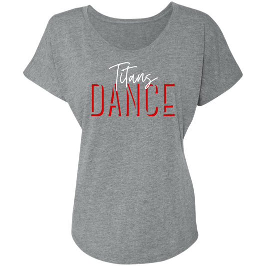 Titans Dance Script Ladies' Triblend Dolman Sleeve