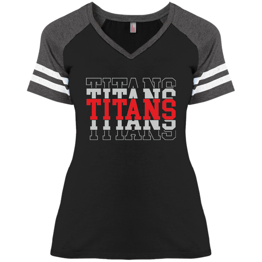 Titans Repeat Ladies' Game V-Neck T-Shirt