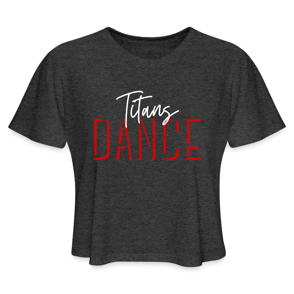 Titans Dance Script Women's Cropped T-Shirt - deep heather