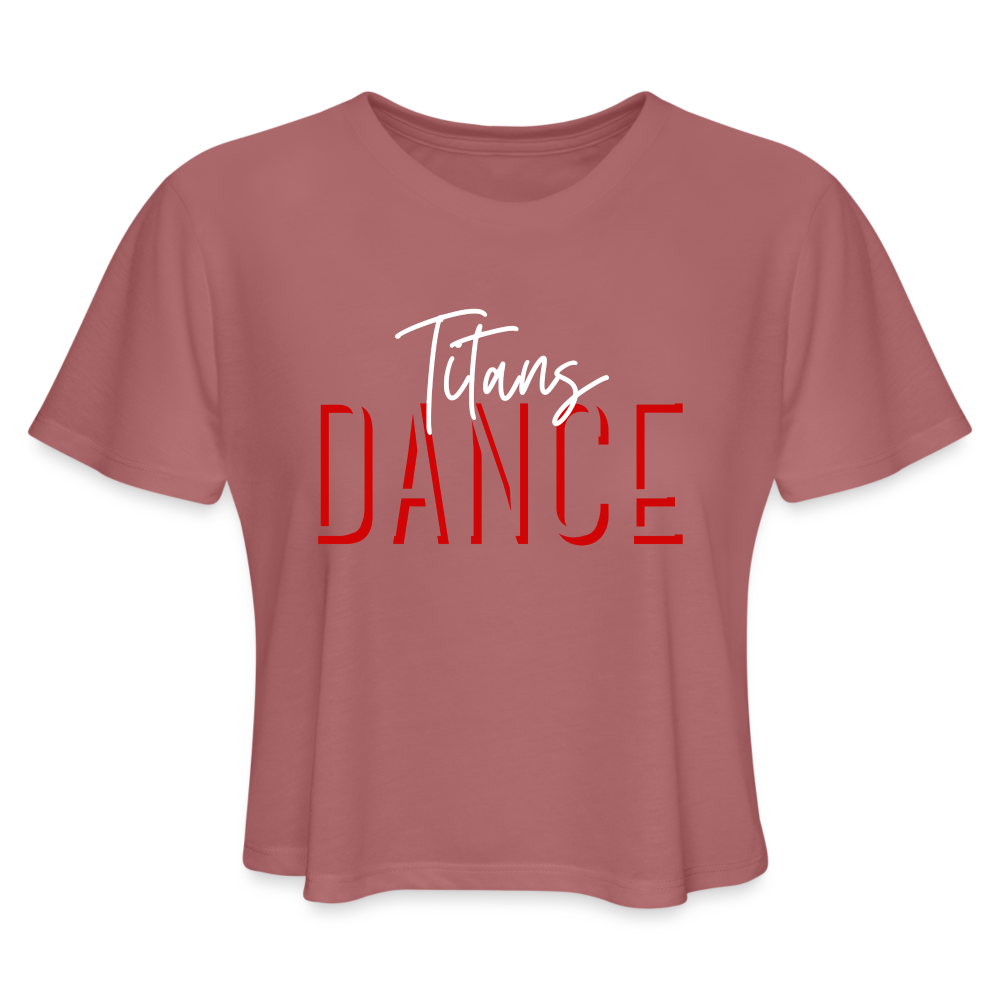 Titans Dance Script Women's Cropped T-Shirt - mauve