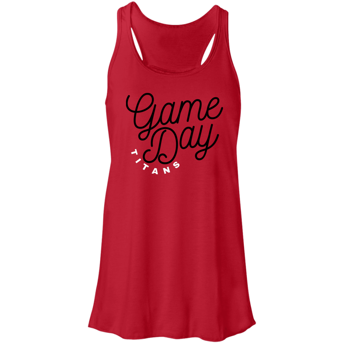 Game Day Titans (Red) Flowy Racerback Tank