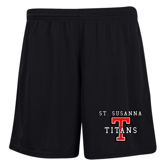 St. Susanna Titans T Ladies' Moisture-Wicking 7 inch Inseam Training Shorts