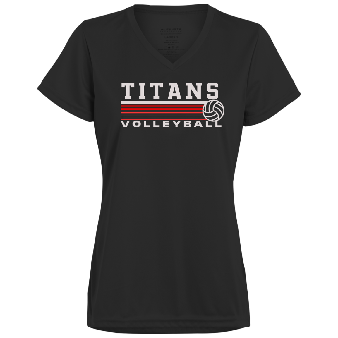 TITANS Volleyball Ladies’ Moisture-Wicking V-Neck Tee