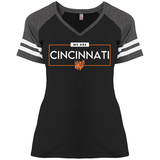 We Are Cincinnati Ladies' Game V-Neck T-Shirt