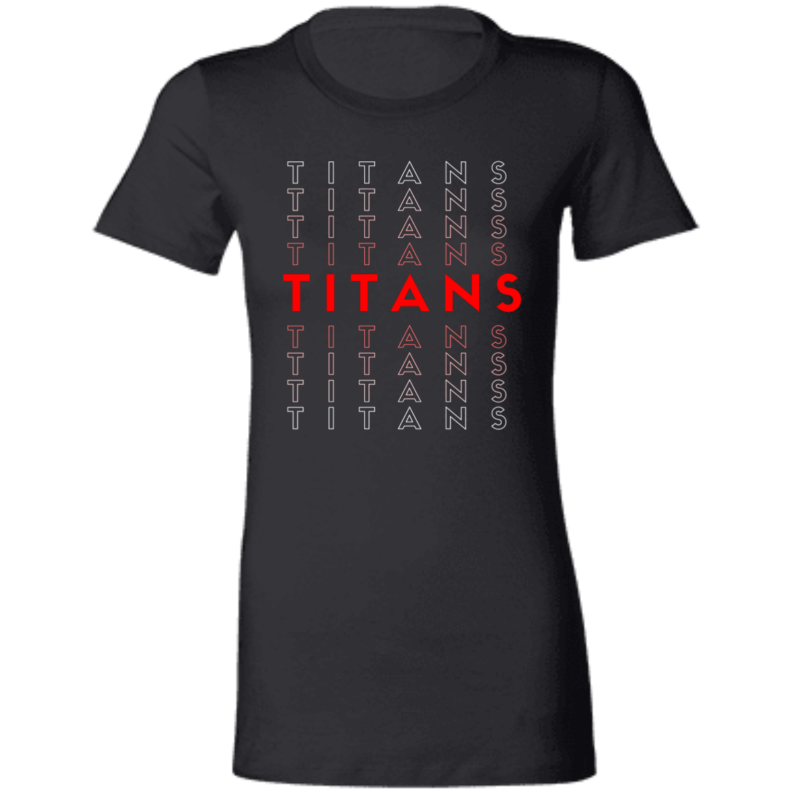 TITANS Bold Fade Repeat Fitted Ladies T-Shirt