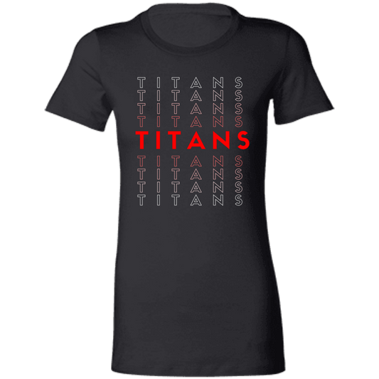 TITANS Bold Fade Repeat Fitted Ladies T-Shirt