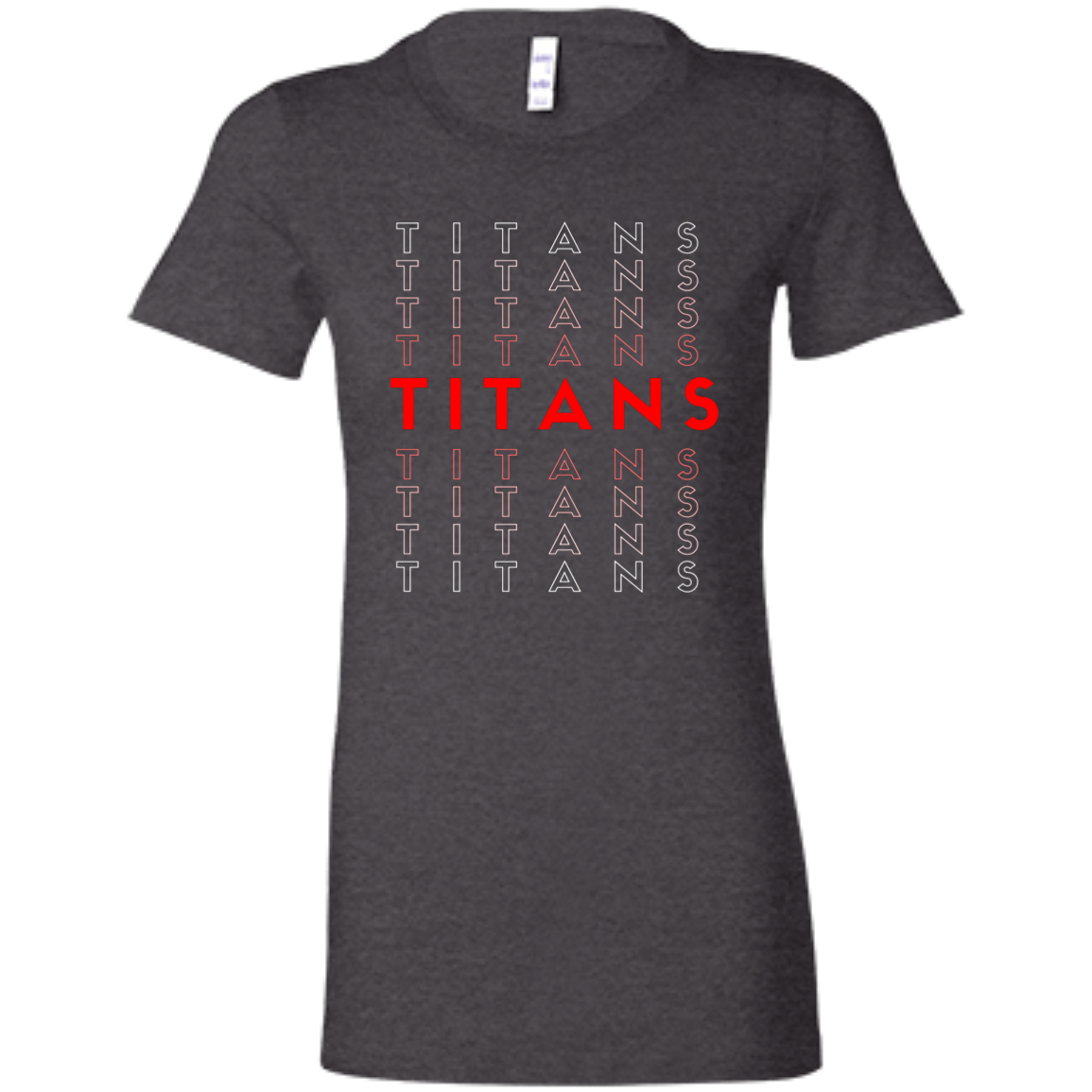 TITANS Bold Fade Repeat Fitted Ladies T-Shirt