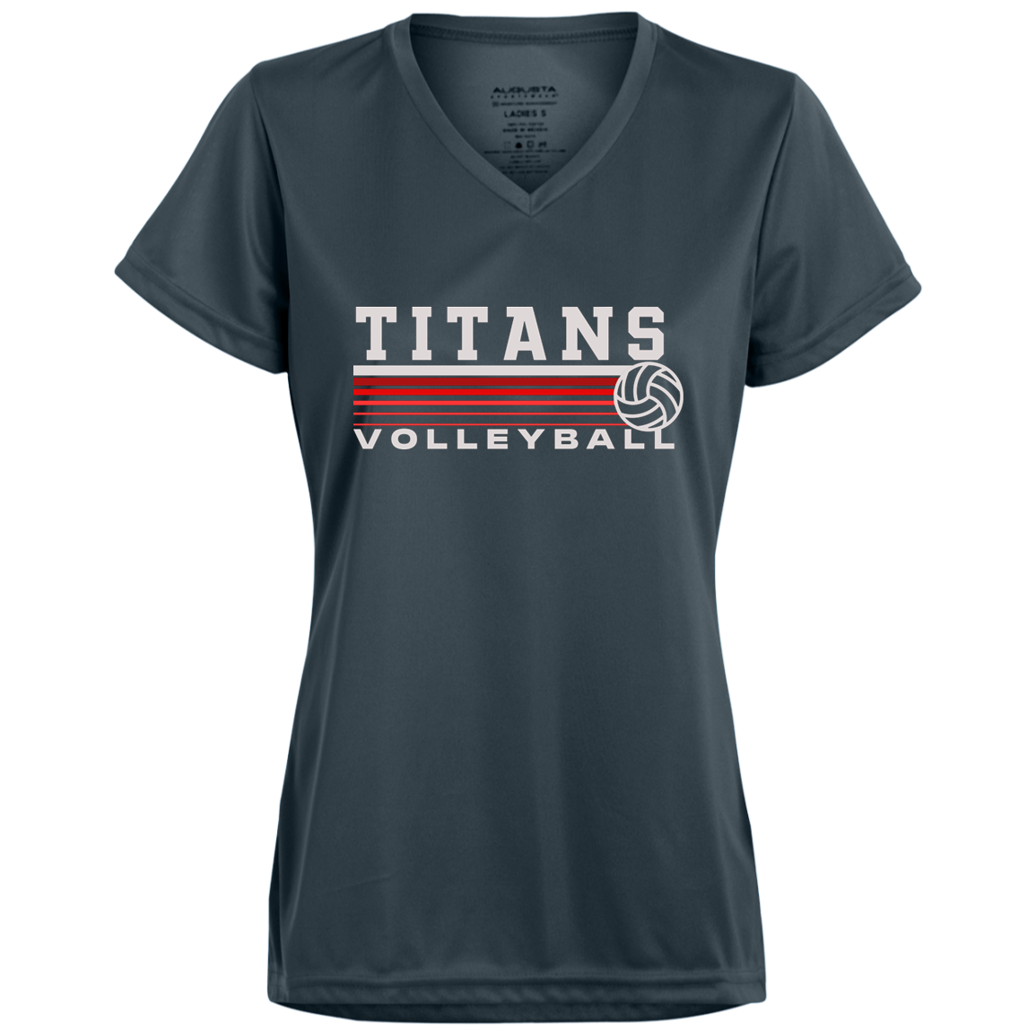 TITANS Volleyball Ladies’ Moisture-Wicking V-Neck Tee