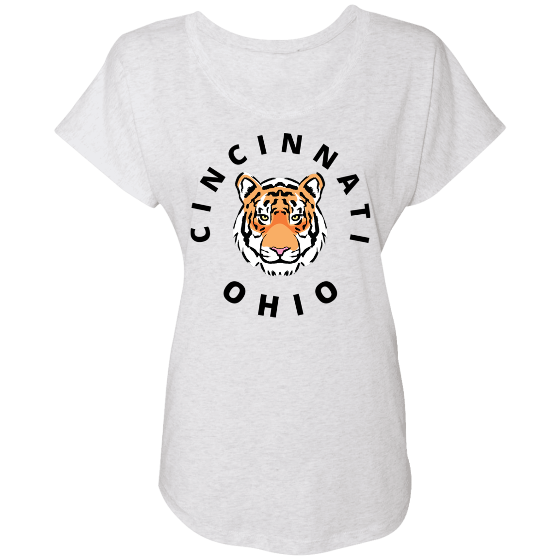 Cincinnati Ohio Tiger Ladies' Triblend Dolman Sleeve
