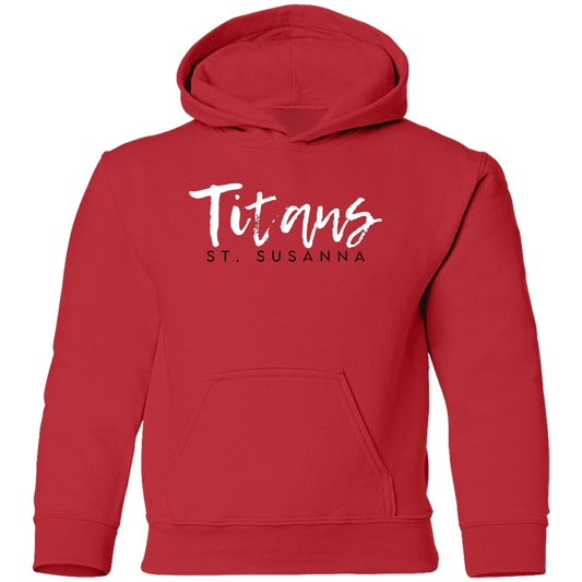 Titans Script St. Susanna (Red) Youth Pullover Hoodie
