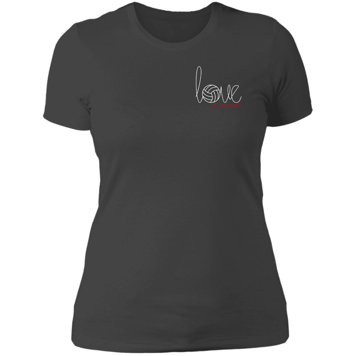 St. Susanna Volleyball Love Script Ladies' T-Shirt