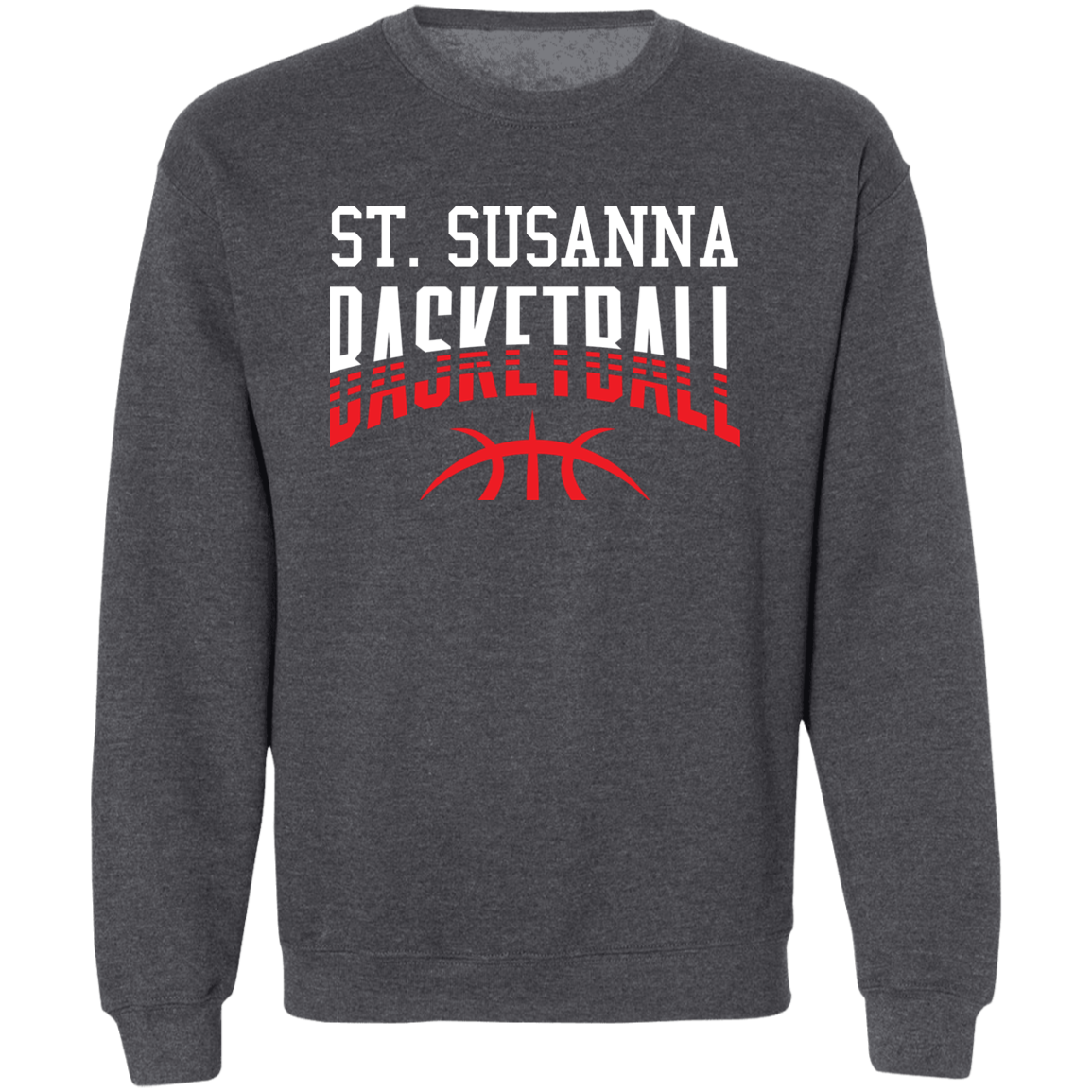St. Susanna Basketball Fade Pullover Crewneck Sweatshirt