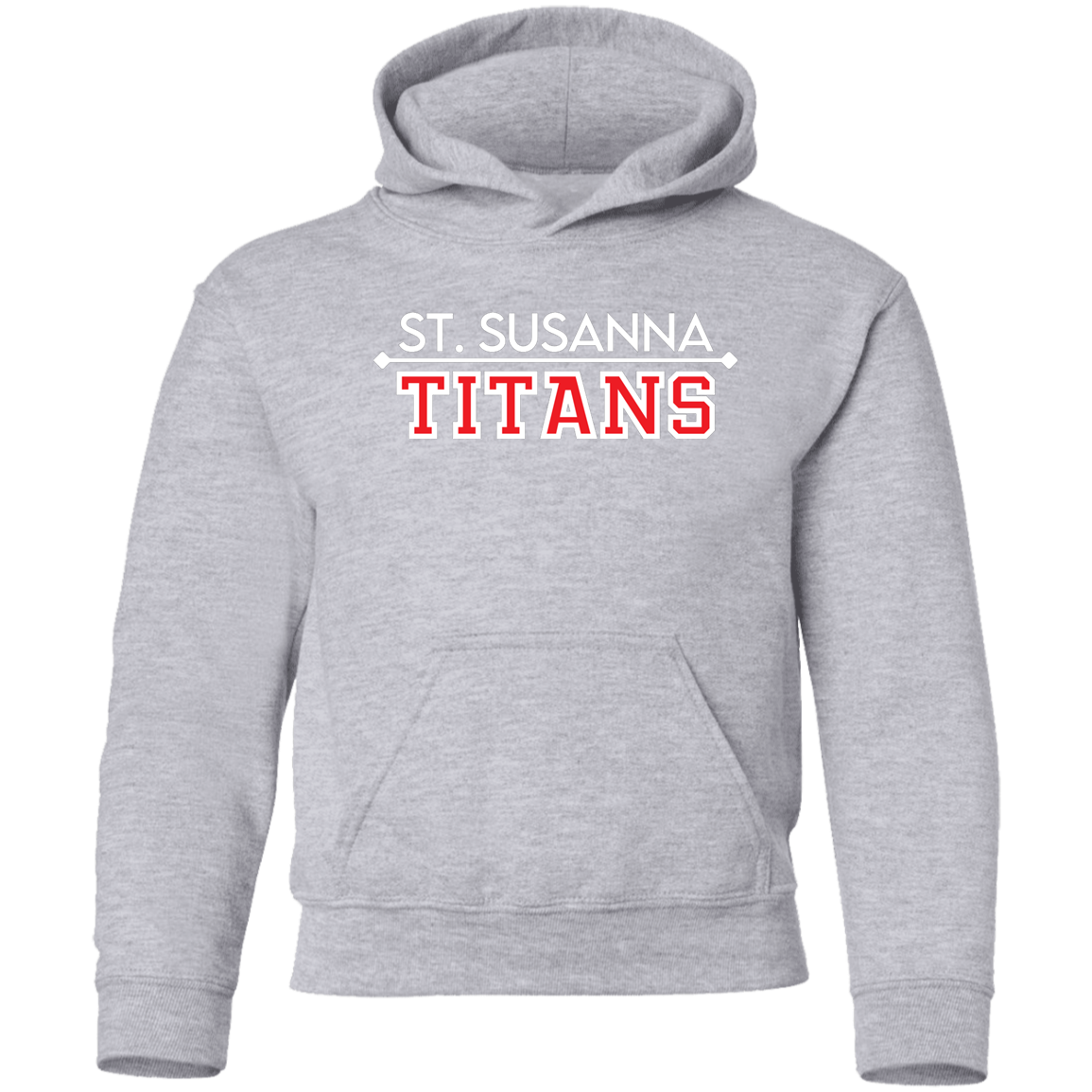 St. Susanna TITANS (Black and Gray) Kids' Pullover Hoodie