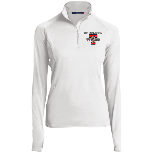 St. Susanna Titans T Logo Women's 1/4 Zip Performance Pullover