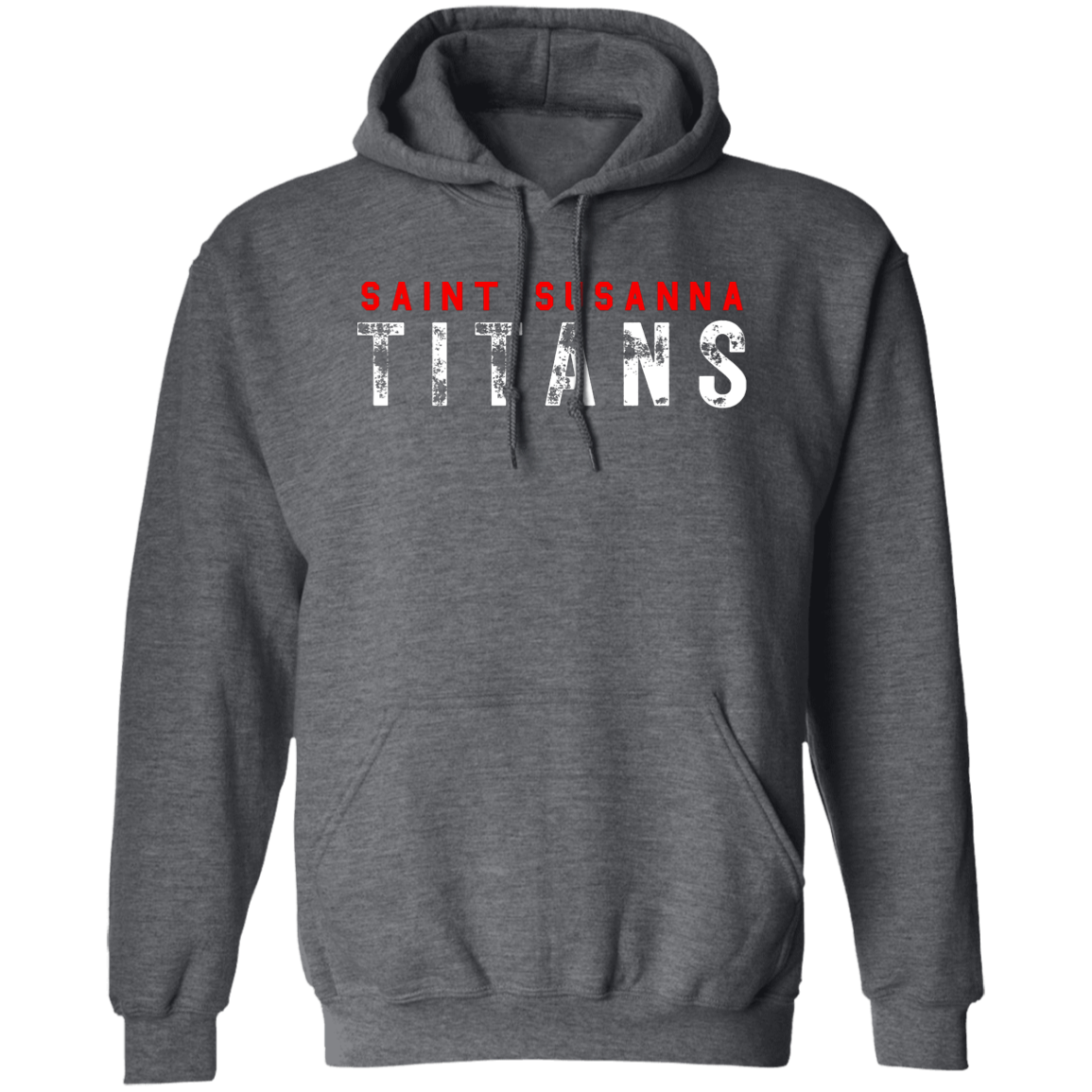 St. Susanna TITANS (Red/White print)  Pullover Hoodie