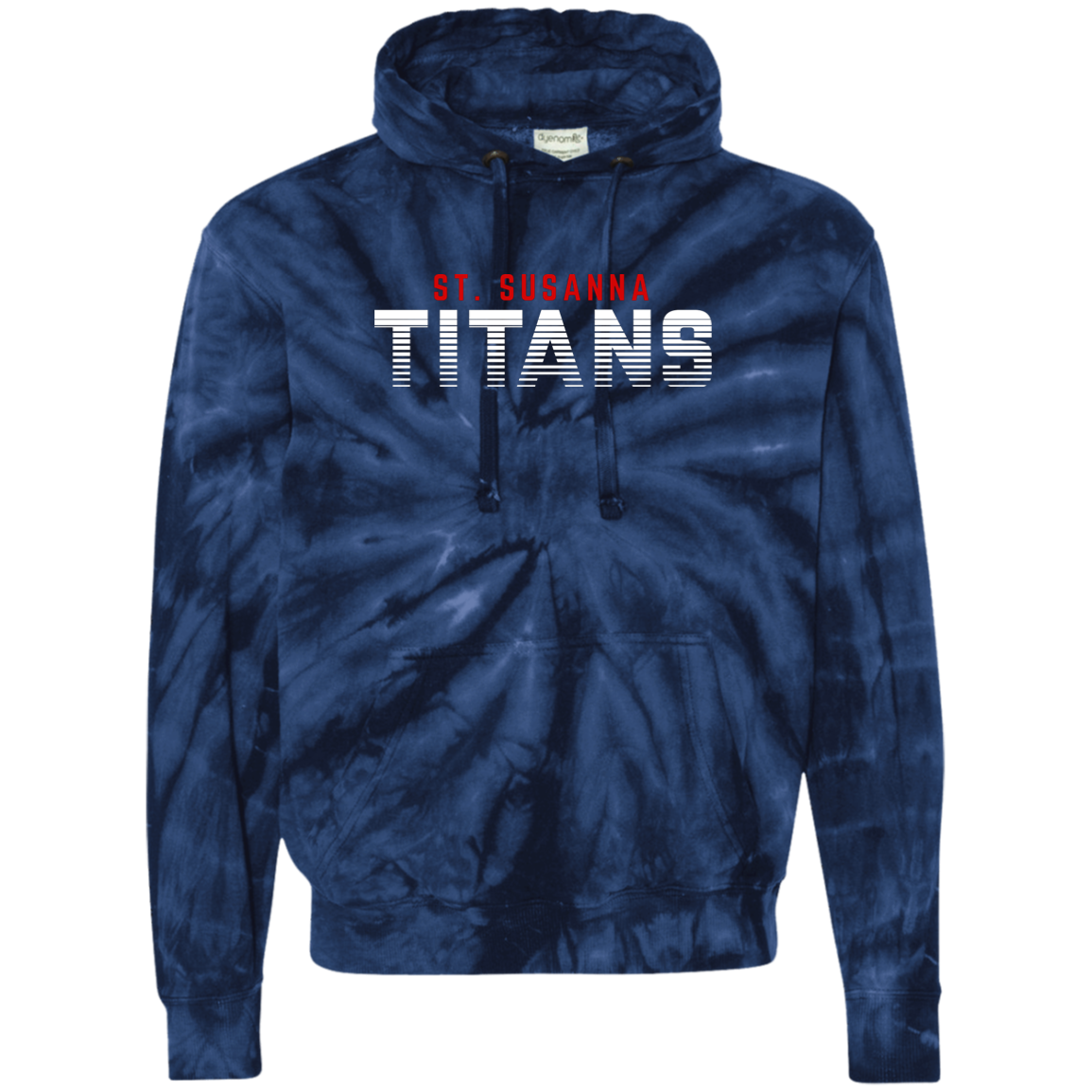 St. Susanna Titans Fade Unisex Tie-Dyed Pullover Hoodie
