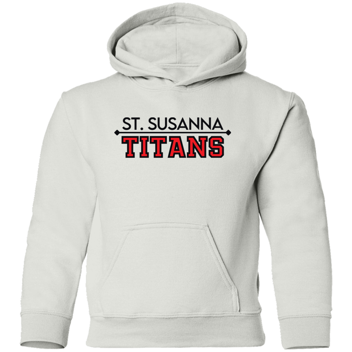 St. Susanna TITANS (White and Gray) Kids' Pullover Hoodie