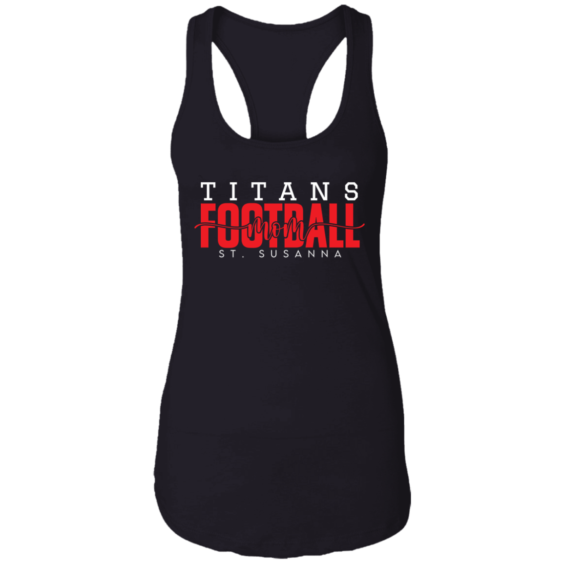 Titans Football Mom Ladies Ideal Racerback Tank