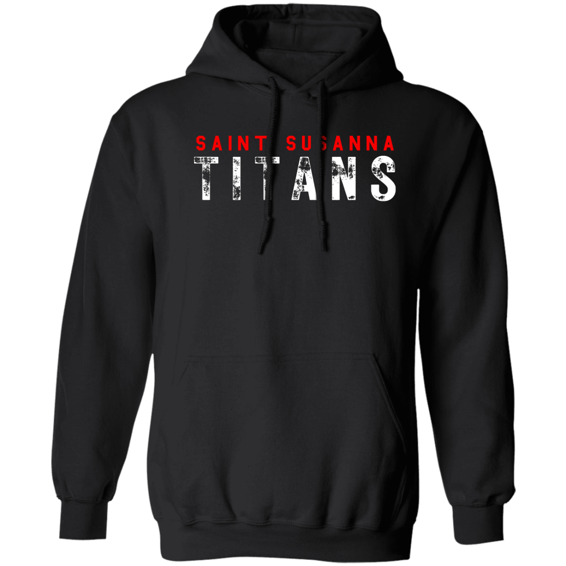 St. Susanna TITANS (Red/White print)  Pullover Hoodie